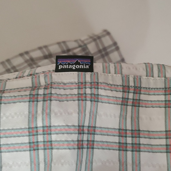 Patagonia Plaid Snap Closure Nylon Longsleeve Dress Shirt Size Large Textured - Picture 4 of 12